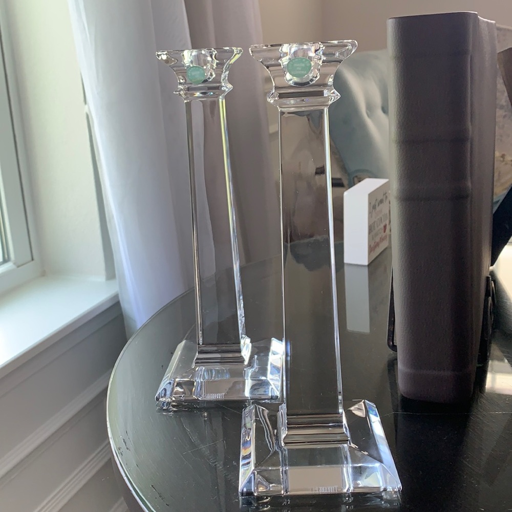 Tiffany and Co crystal candle sticks